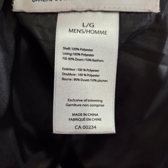 Hudson's Bay Red Olympic Down Canada Men's Puffer Vest Size L - Picture 8 of 9